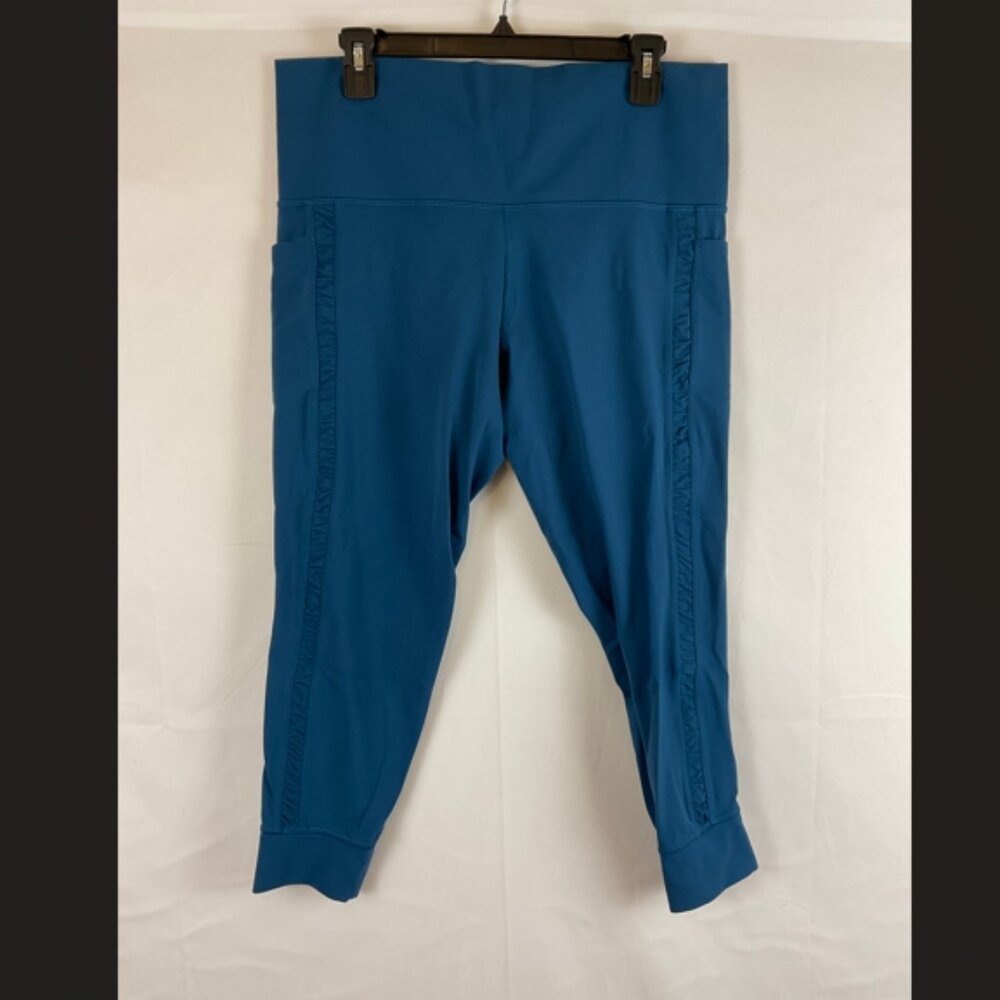 Athleta Salutation Stash II Ruch Craft 7/8 Legging 1X Dark Turquoise Tech Pocket